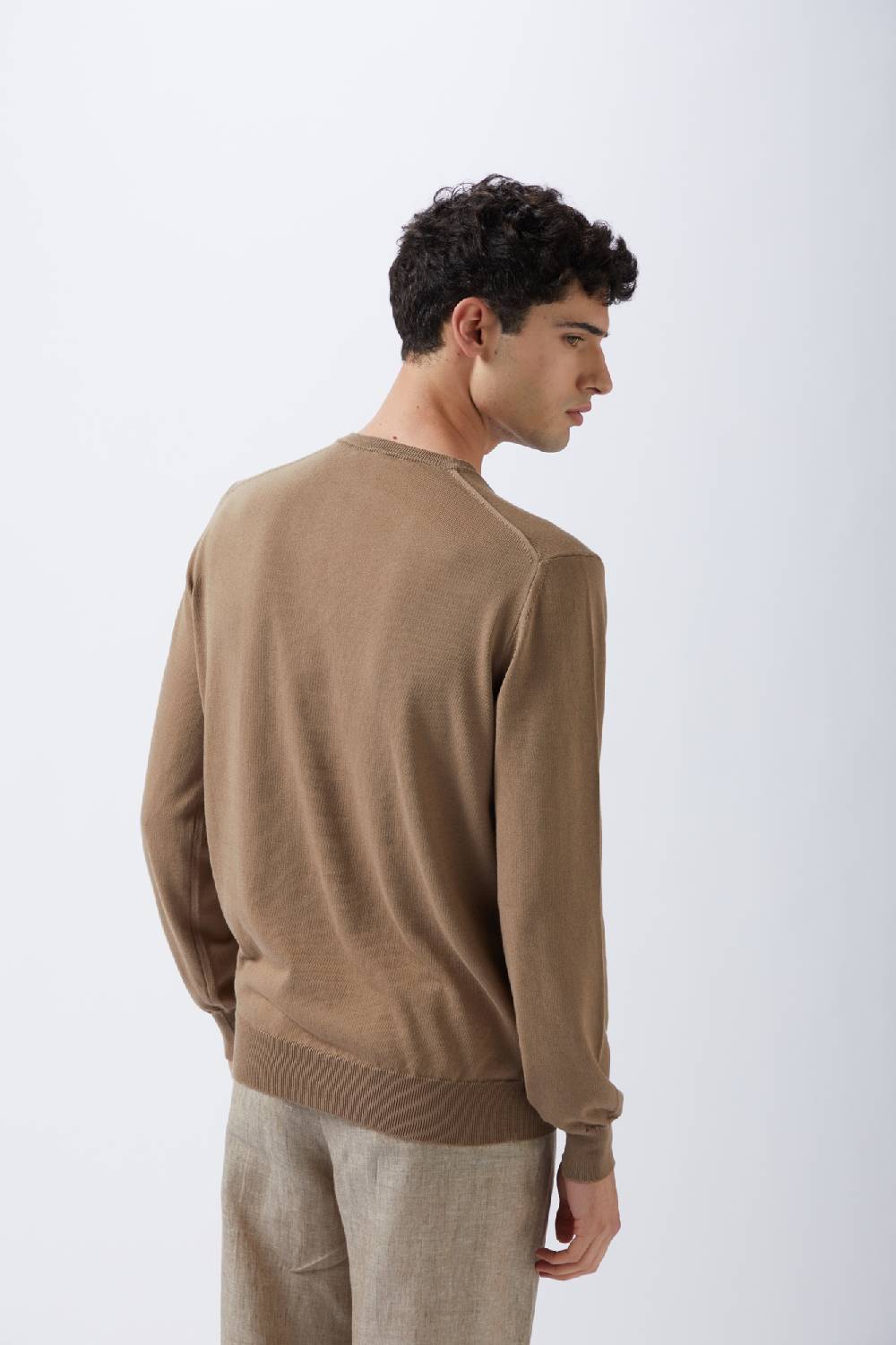 Kangra Cashmere Pullover Rasato In Cotone Vendita Economica