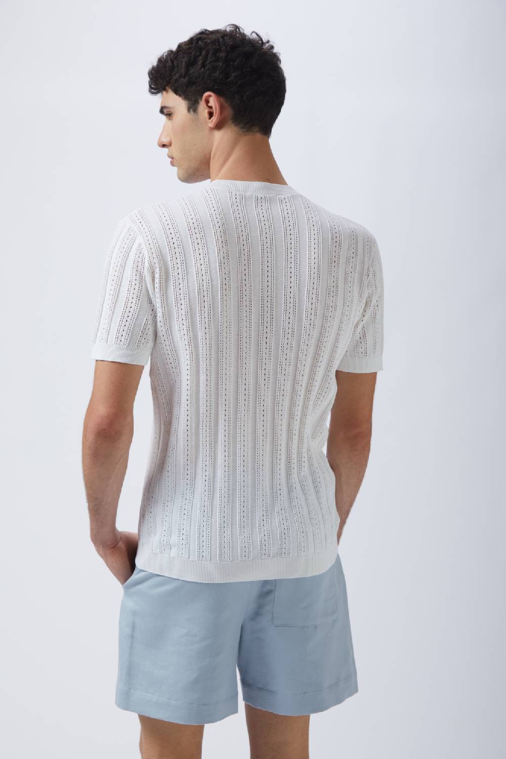 Kangra Cashmere Girocollo Mezza Manica Coste Punzonate Italia
