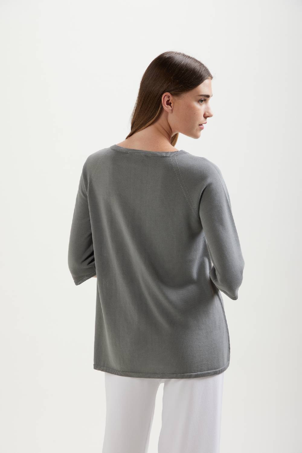 Kangra Cashmere Maglia Girocollo Linea Ad A In Cotone Negozi Online