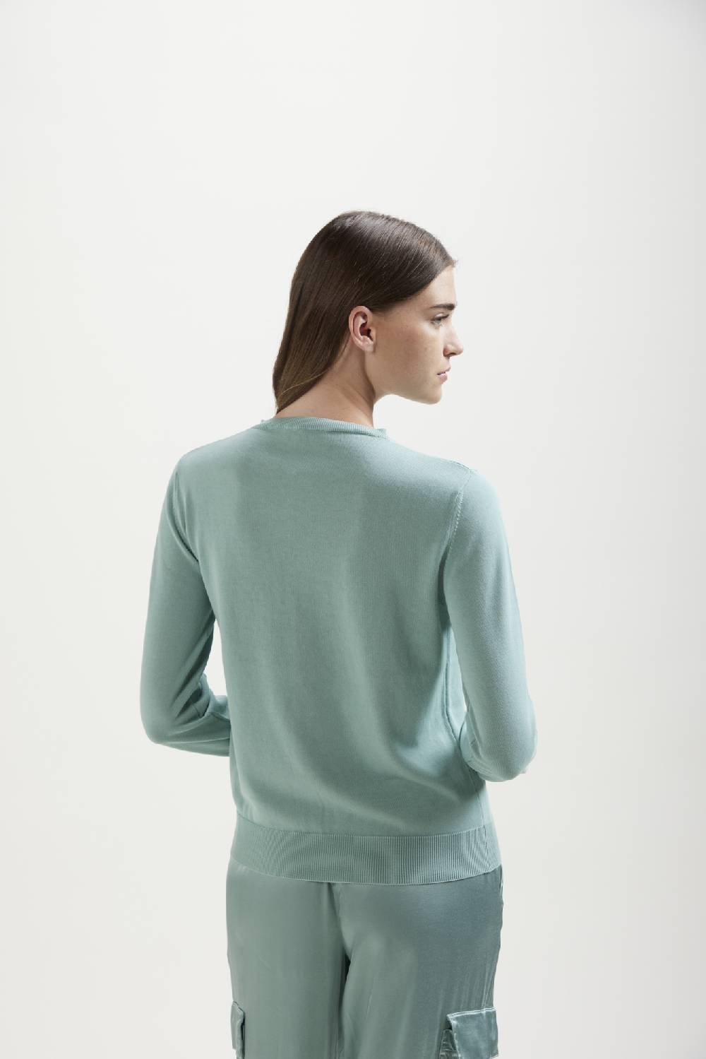 Kangra Cashmere Coreana Manica Lunga Rasata In Cotone Prezzo Ridotto