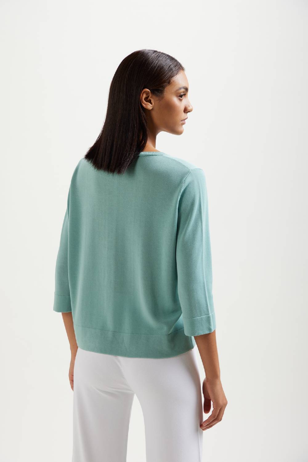 Kangra Cashmere Maglia Girocollo Boxing Manica 3/4 In Cotone Promozione Limitata