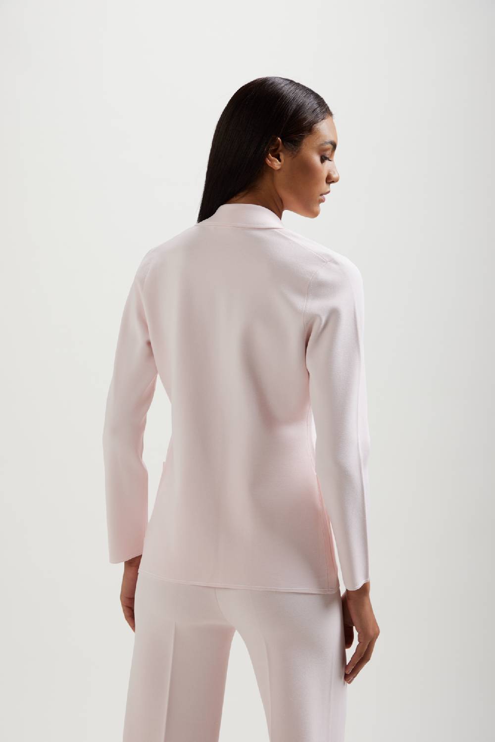 Kangra Cashmere Blazer Punto Milano Con Impuntura A Contrasto Novità