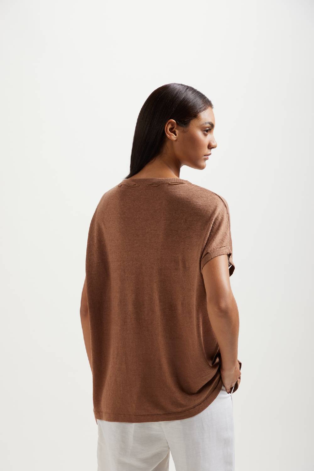 Kangra Cashmere Barchetta Con Buchi Nello Scollo E Giro In Lino I Più Venduti