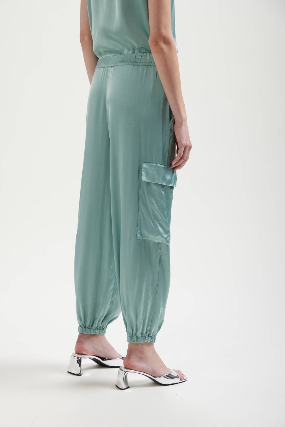 Kangra Cashmere Pantalone Cargo In Viscosa Stretch Vendite Flash