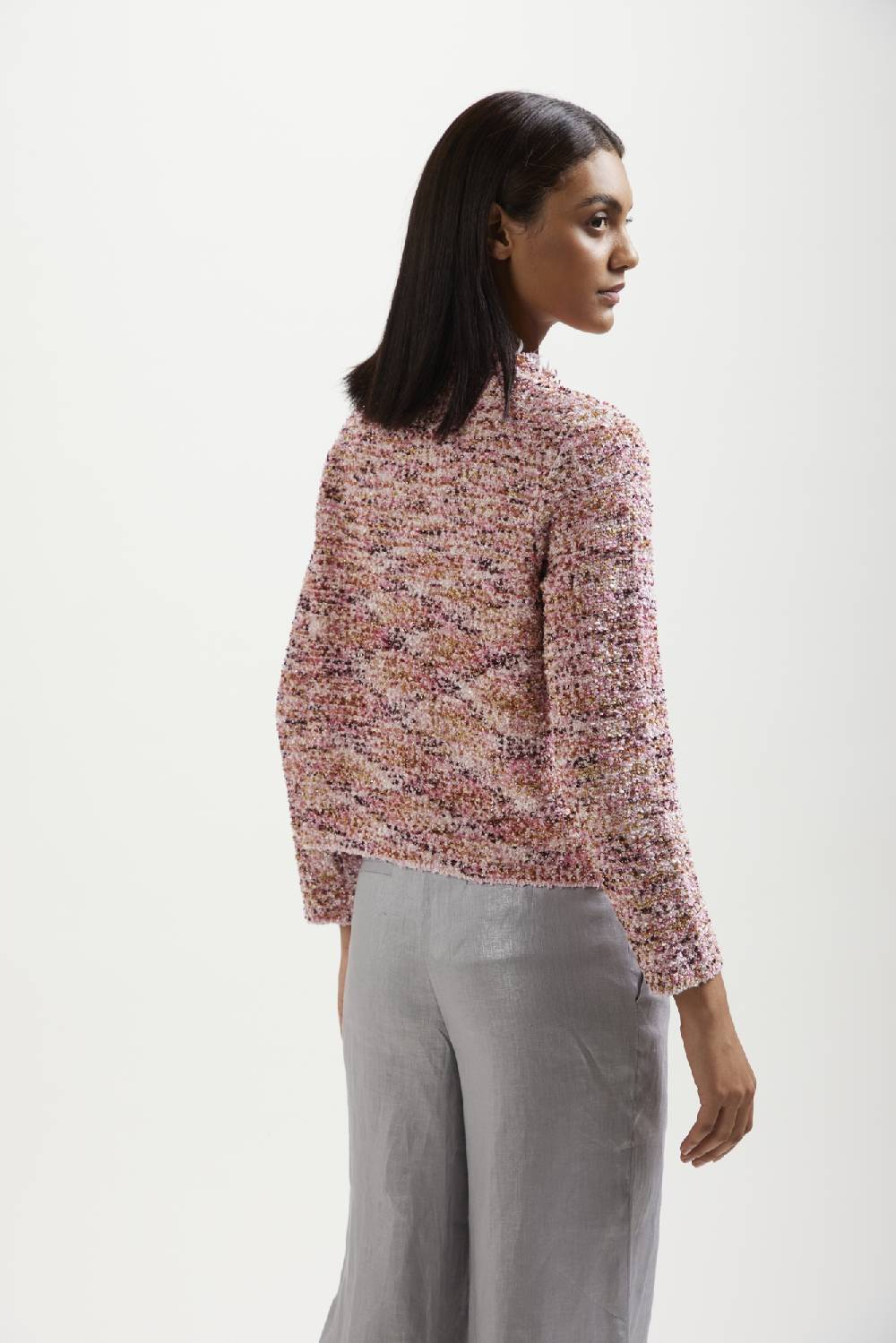 Kangra Cashmere Chanel Punto Tramato Con Frange Soddisfazione Garantita