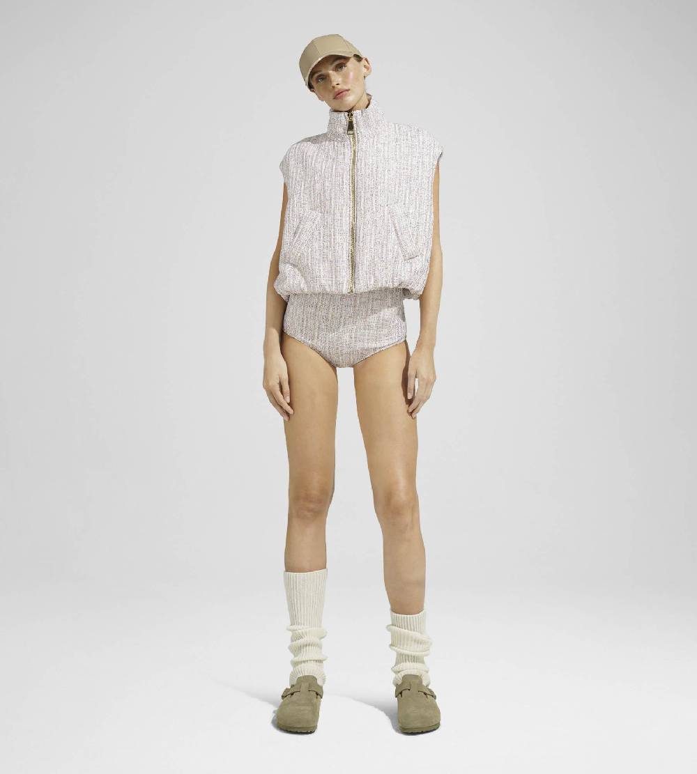 Khrisjoy JOY VEST TWEED CROPPED PAILLETTES TRAMÉ Saldi Di Fabbrica