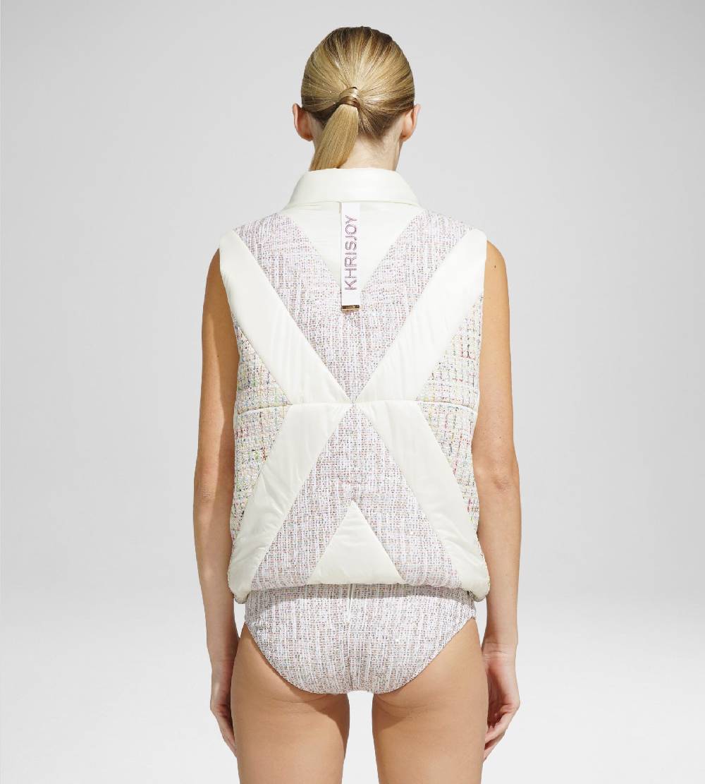 Khrisjoy MATT&GLOSSY TWEED VEST MIX PALE COLORS Italy