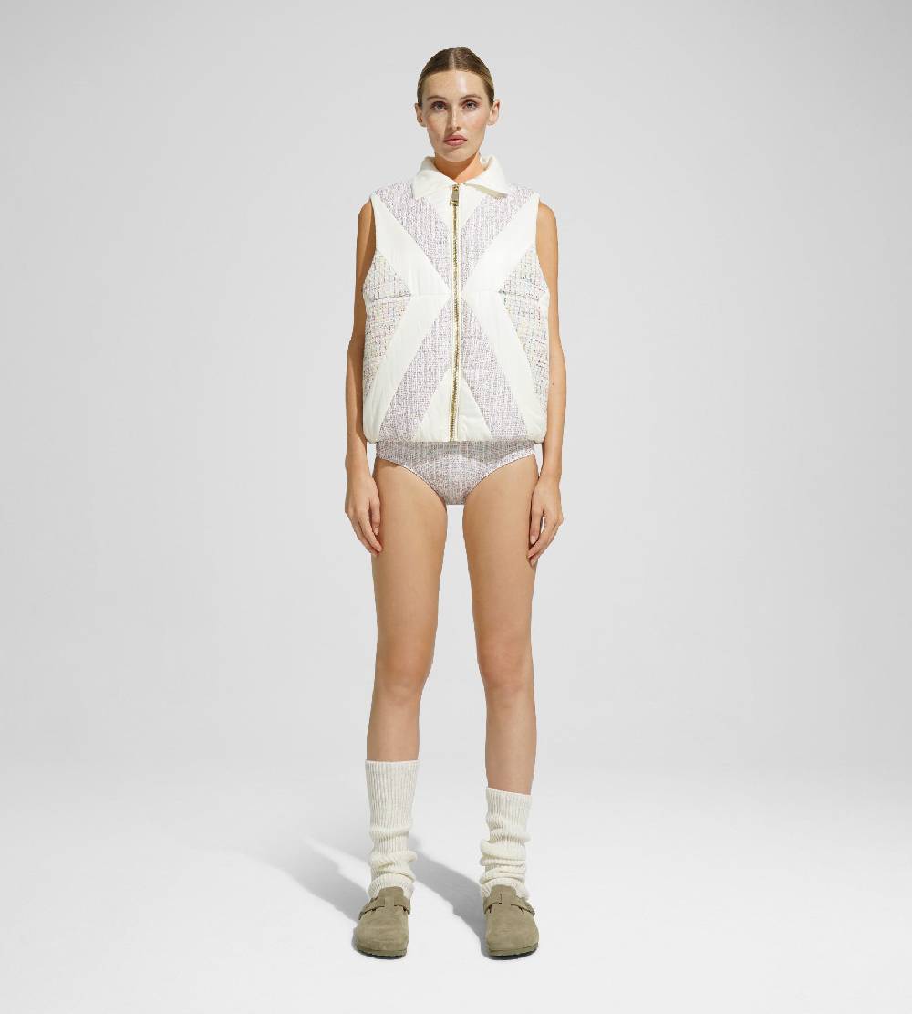 Khrisjoy MATT&GLOSSY TWEED VEST MIX PALE COLORS Italy