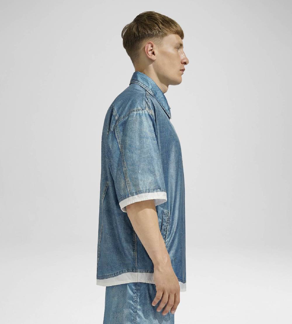 Khrisjoy DENIM PRINT SHIRT MEDIUM DENIM Qualità