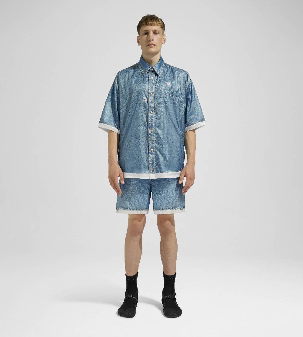 Khrisjoy DENIM PRINT SHIRT MEDIUM DENIM Qualità