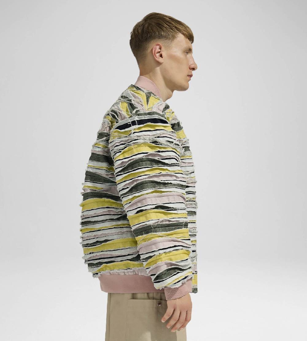 Khrisjoy BOMBER DENIM STRIPES MULTICOLOR DENIM Spedizione Gratuita