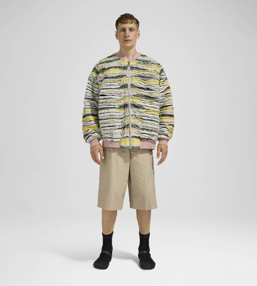 Khrisjoy BOMBER DENIM STRIPES MULTICOLOR DENIM Spedizione Gratuita