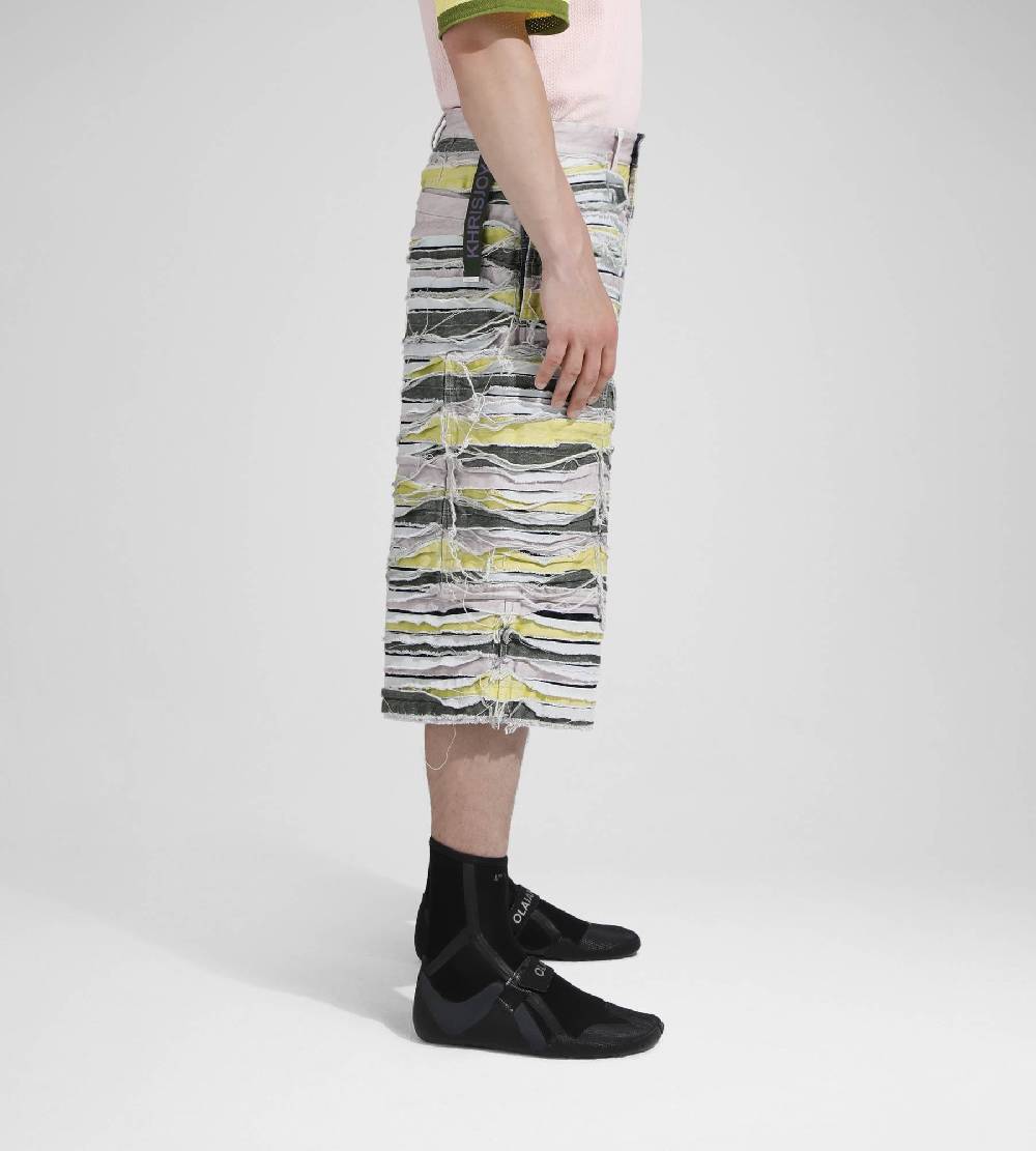 Khrisjoy LONG SHORTS DENIM STRIPES MULTICOLOR DENIM Affare Del Giorno