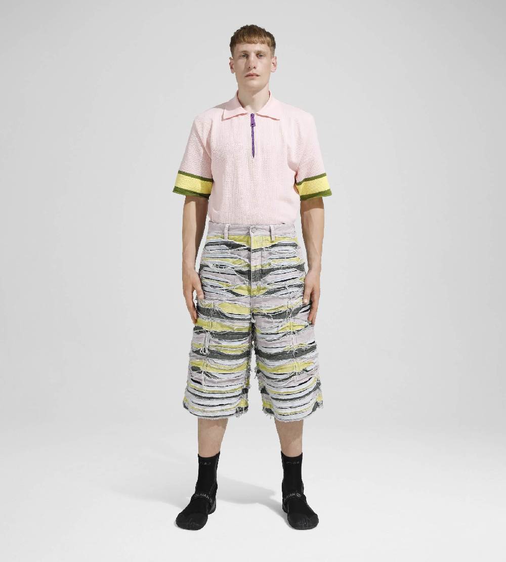 Khrisjoy LONG SHORTS DENIM STRIPES MULTICOLOR DENIM Affare Del Giorno