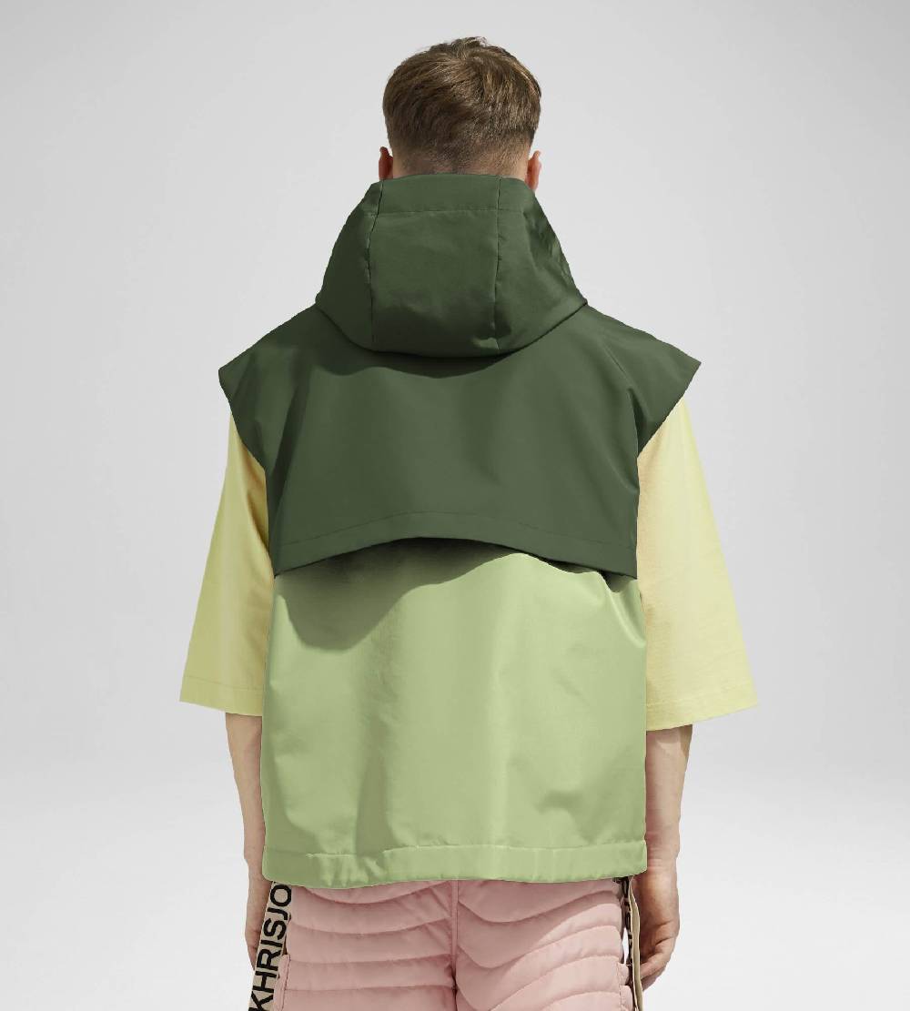 Khrisjoy SHELL WINDBREAKER VEST OLIVE GREEN JADE Convenienza
