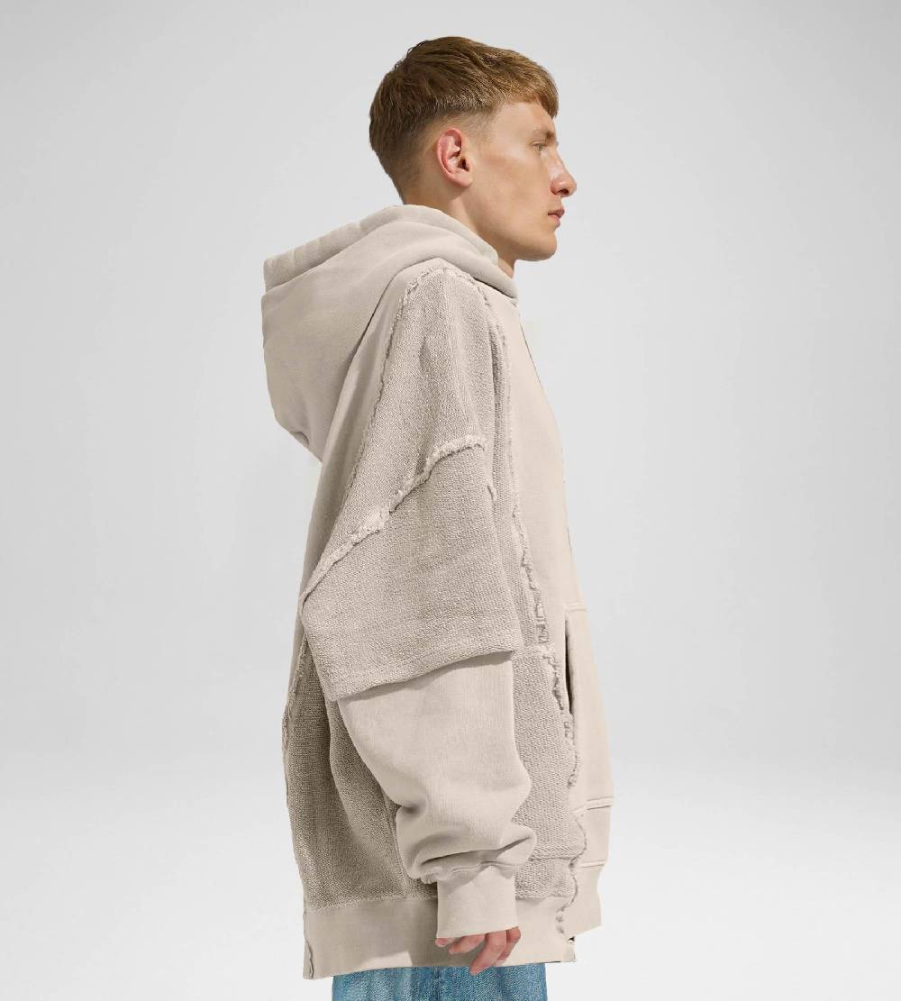 Khrisjoy HOODIE DOUBLE POCKETS DESERT In Vendita