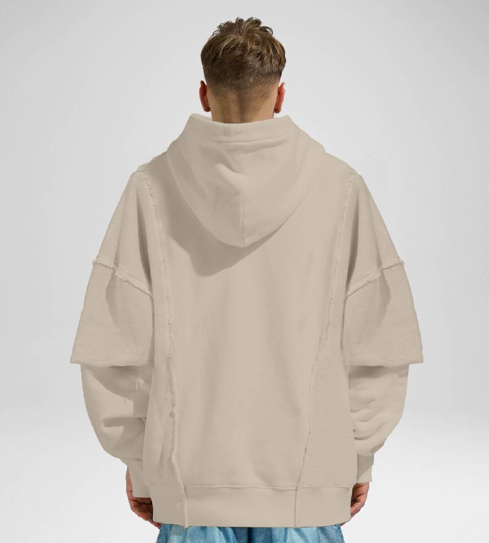 Khrisjoy HOODIE DOUBLE POCKETS DESERT In Vendita