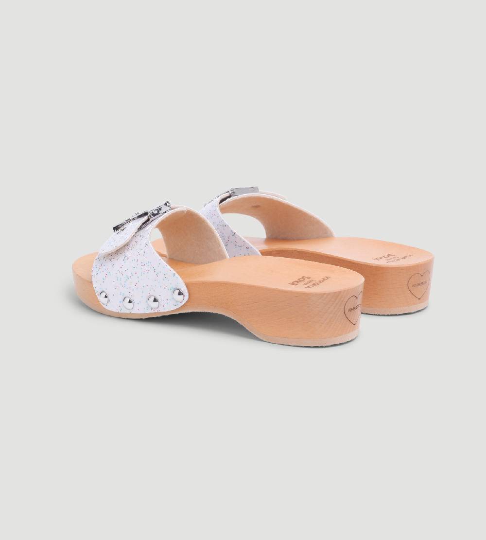 Khrisjoy KJ X SCHOLL - PESCURA HEEL WHITE SPARKLES Economico