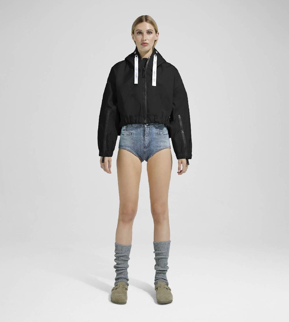 Khrisjoy NEW KHRIS CROP WINDBREAKER BLACK Vendite Flash