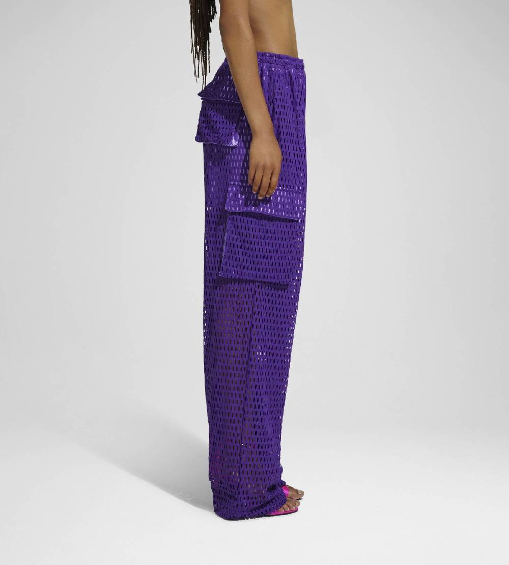 Khrisjoy PANTS MULTIPOCKET MESH WISTERIA Italy