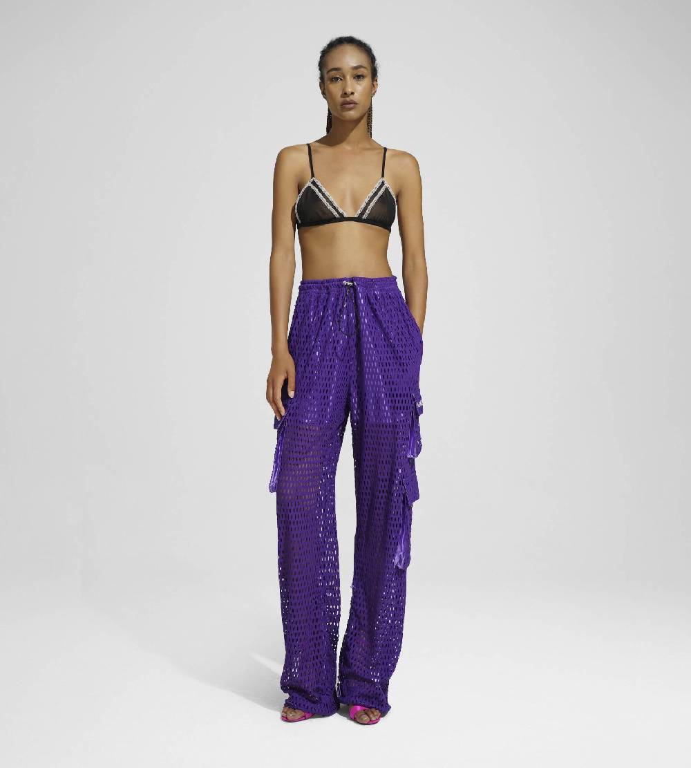 Khrisjoy PANTS MULTIPOCKET MESH WISTERIA Italy