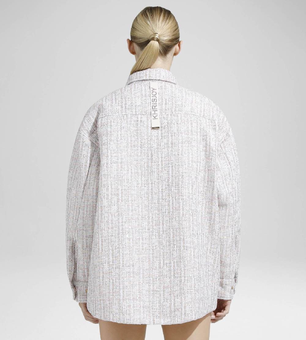 Khrisjoy OVERSIZE SHIRT TWEED PAILLETTES TRAMÉ Italia