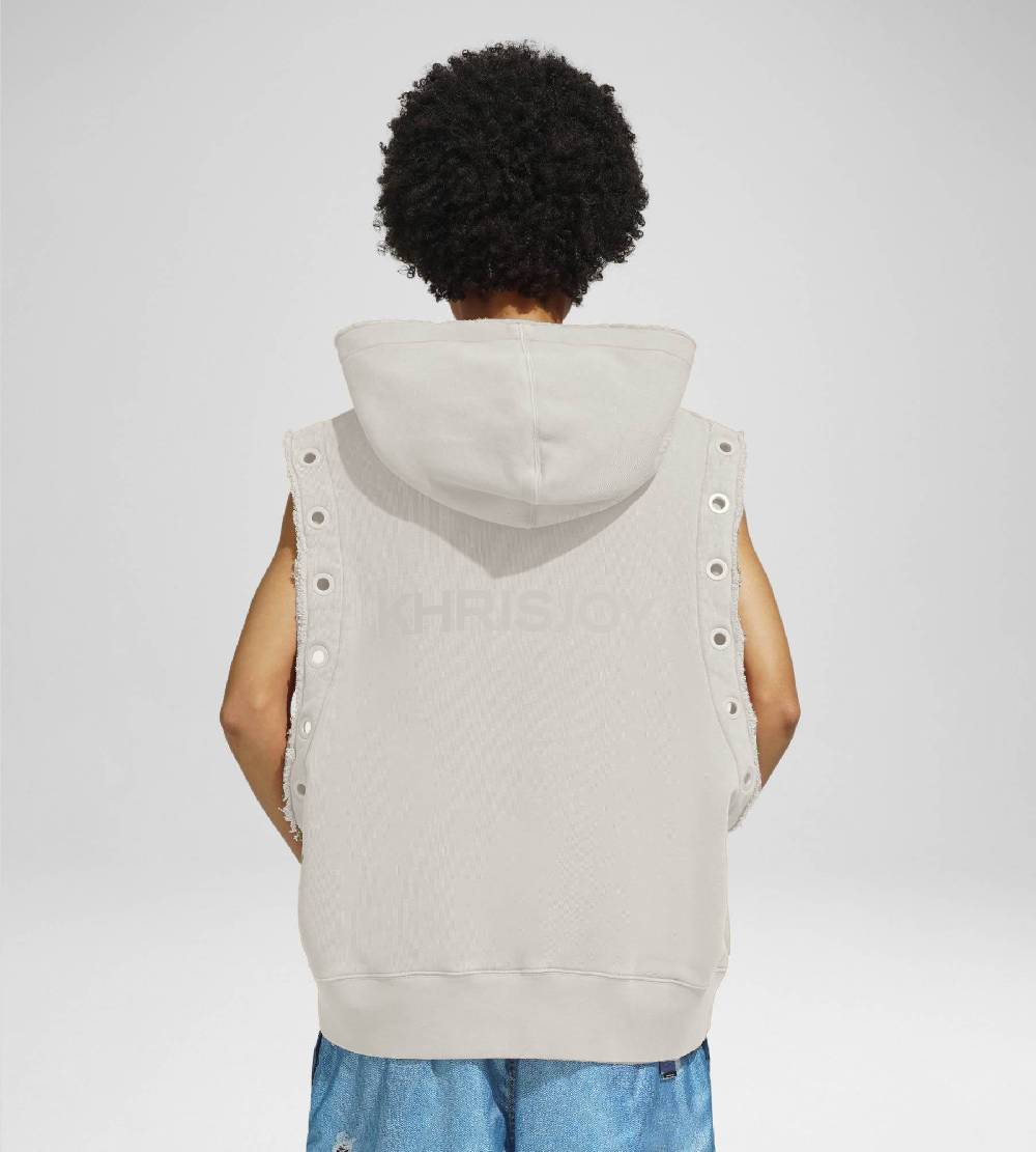 Khrisjoy HOODIE VEST EYELETS DESERT Vendite stagionali
