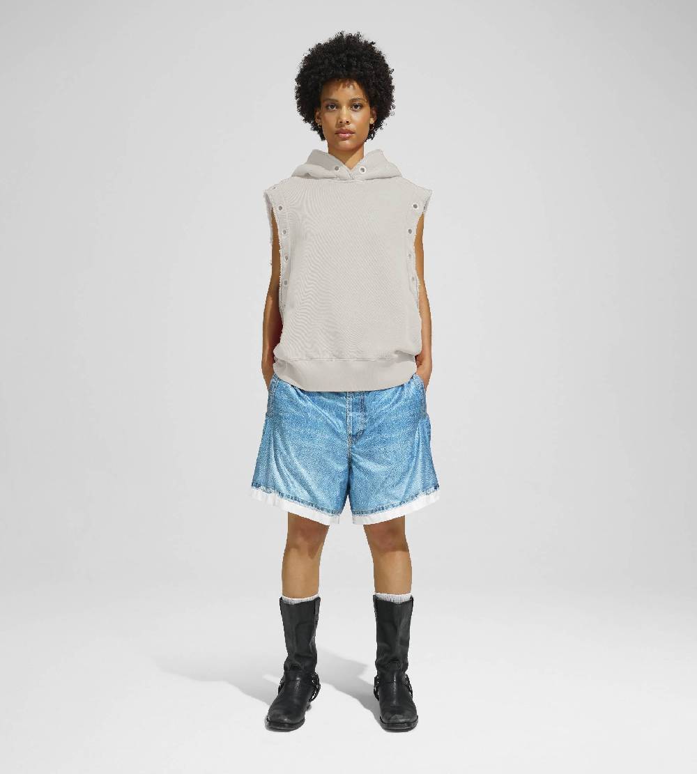 Khrisjoy HOODIE VEST EYELETS DESERT Vendite stagionali