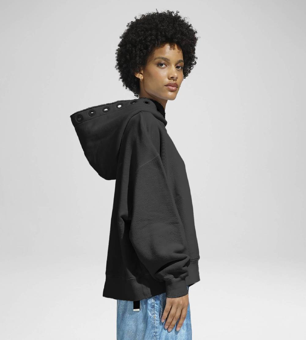 Khrisjoy HOODIE EYELETS BLACK Promozione
