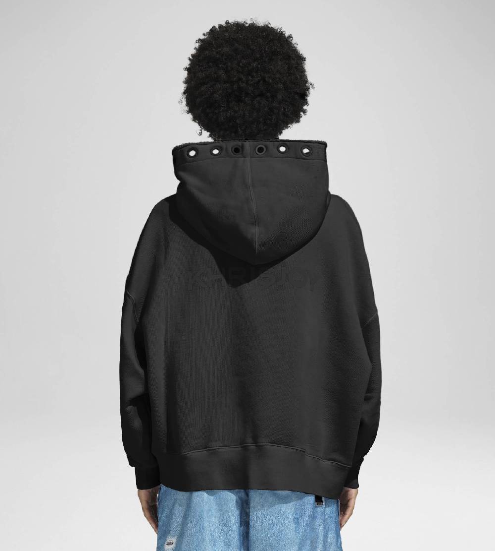 Khrisjoy HOODIE EYELETS BLACK Promozione