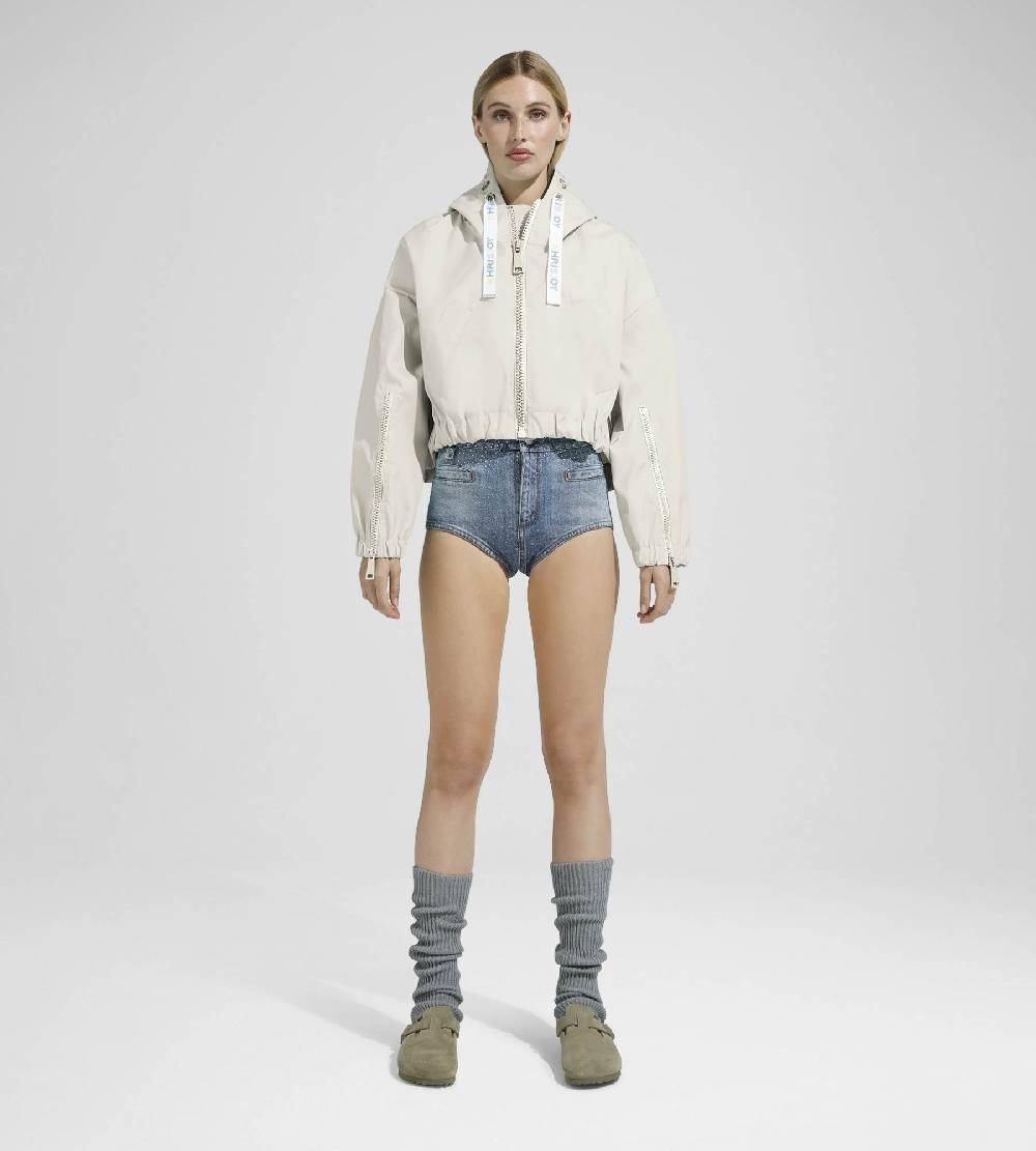 Khrisjoy NEW KHRIS CROP WINDBREAKER DESERT Soddisfazione Garantita