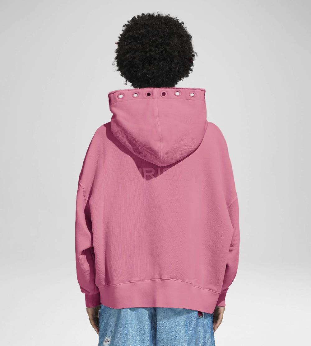 Khrisjoy HOODIE EYELETS CANDY PINK Qualità Garantita