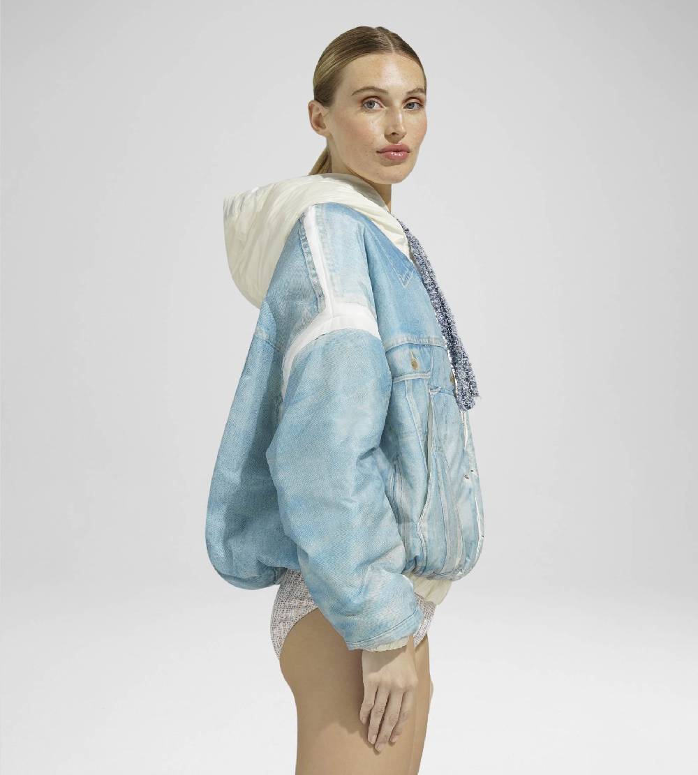 Khrisjoy PUFF HOODIE PRINT DENIM MEDIUM DENIM Fino Al -60%