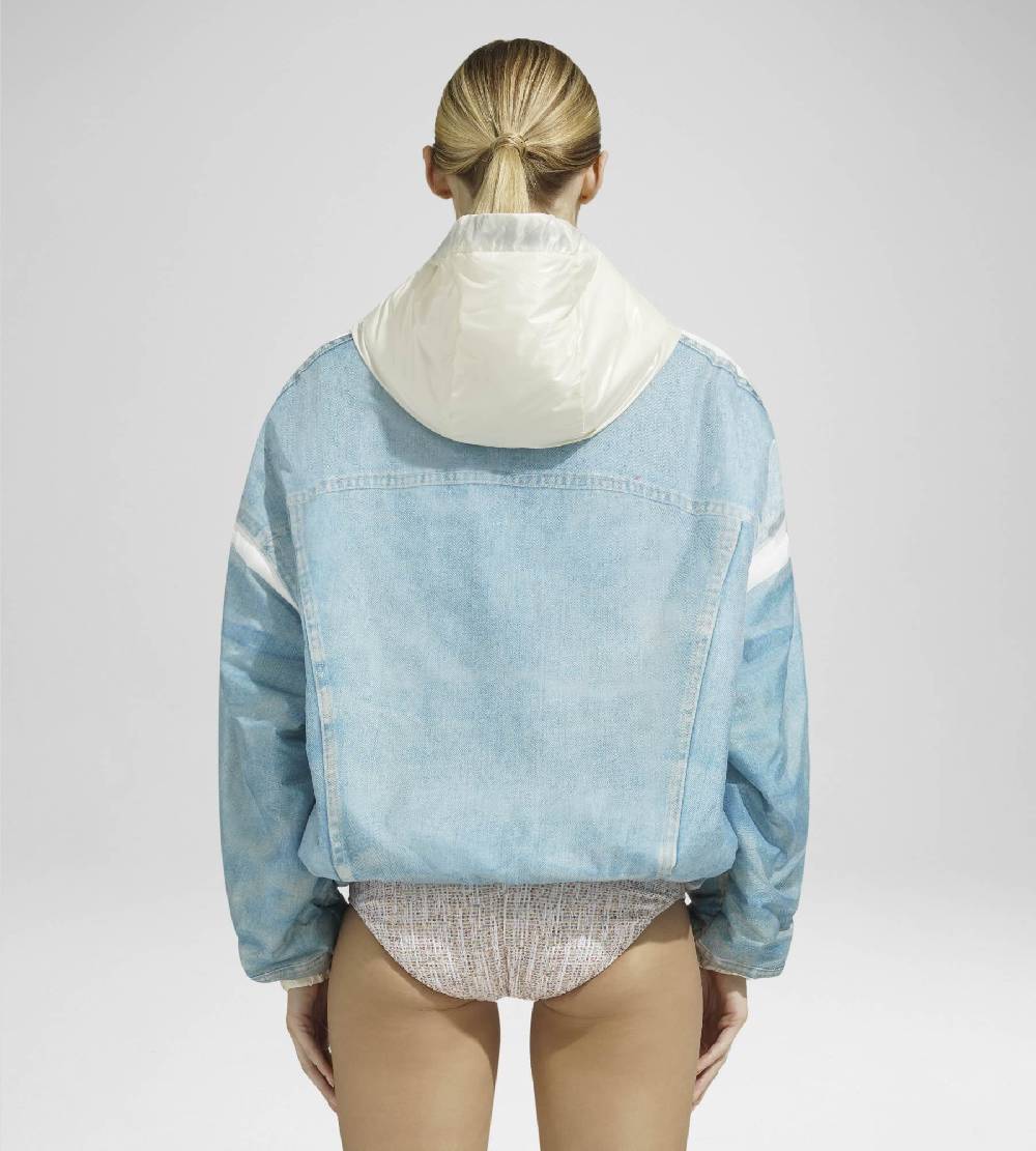 Khrisjoy PUFF HOODIE PRINT DENIM MEDIUM DENIM Fino Al -60%