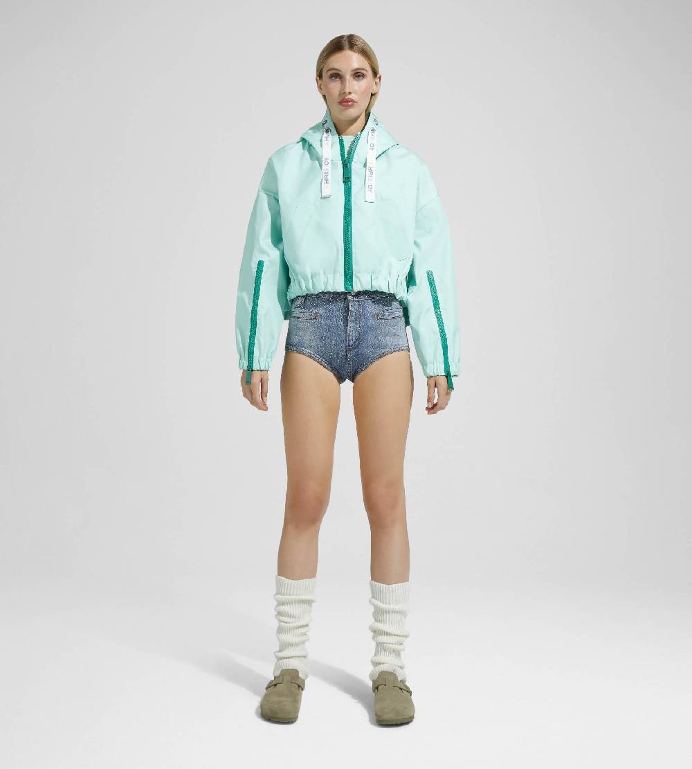 Khrisjoy NEW KHRIS CROP WINDBREAKER AFTER EIGHT Convenienza