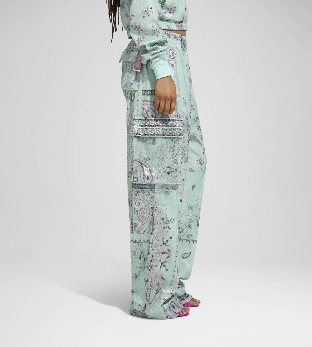 Khrisjoy PANTS MULTIPOCKET PAILLETTES BANDANA AFTER EIGHT In Vendita
