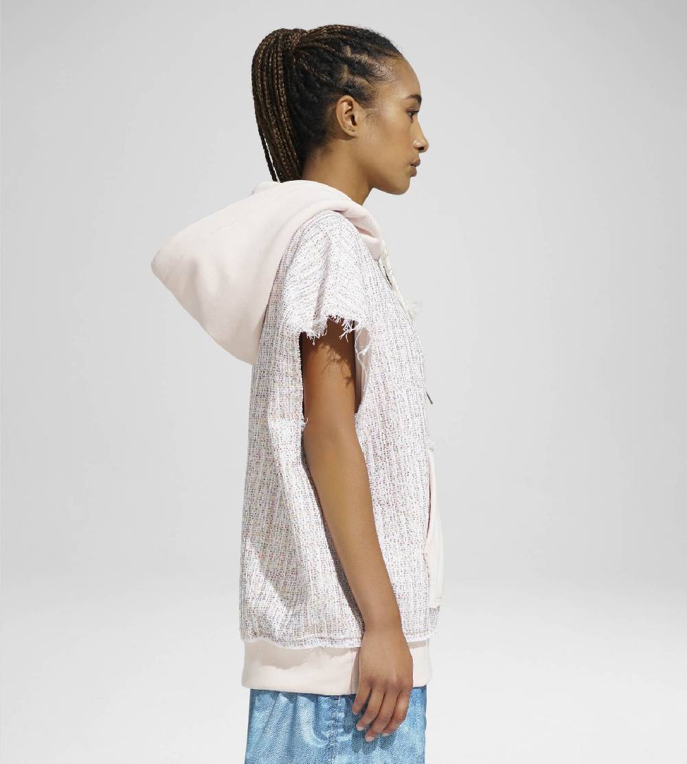 Khrisjoy TWEED HOODIE VEST CONFETTI Offerte