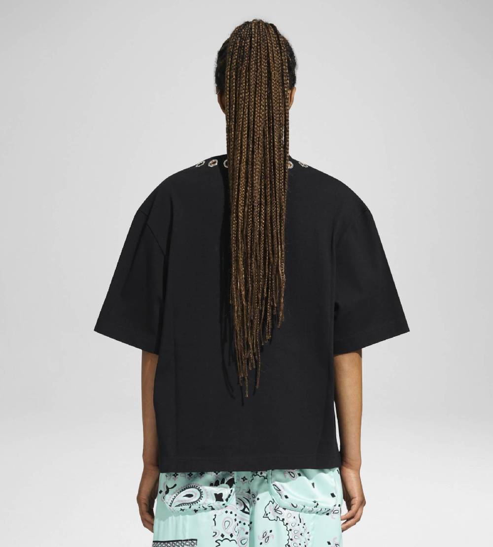 Khrisjoy EYELETS TEE BLACK Italia