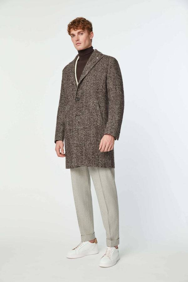 L.B.M. 1911 Cappotto monopetto marrone Cappotto monopetto marrone Prezzo Ridotto