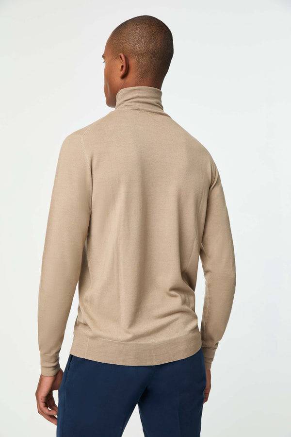 L.B.M. 1911 Maglia dolcevita in lana leggera beige Maglia dolcevita in lana leggera beige Sostegno trimestrale