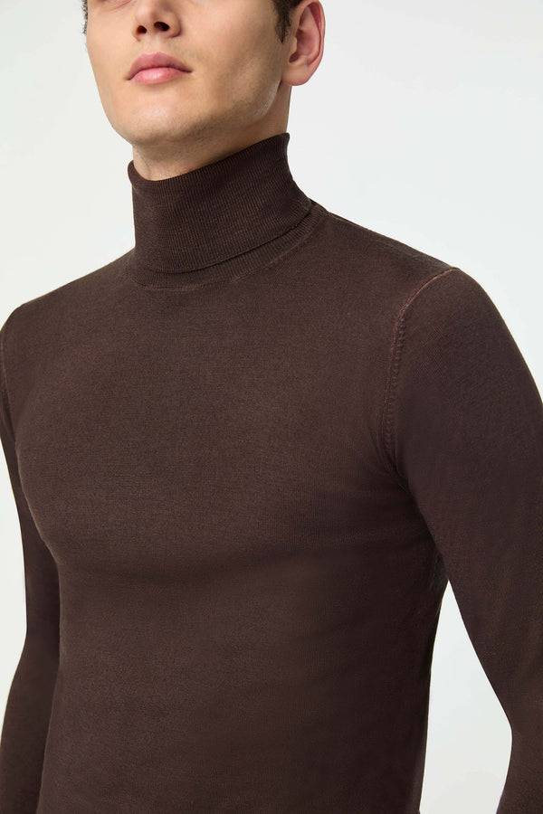 L.B.M. 1911 Maglia dolcevita in lana leggera marrone Maglia dolcevita in lana leggera marrone Offerta