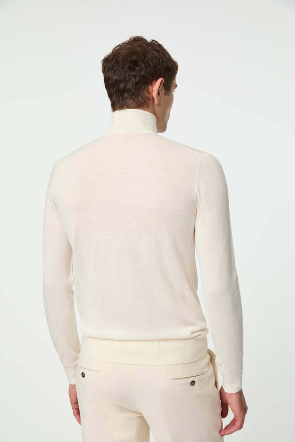 L.B.M. 1911 Maglia dolcevita in lana ultralight bianco latte Maglia dolcevita in lana ultralight bianco latte Trasporto libero internazionale