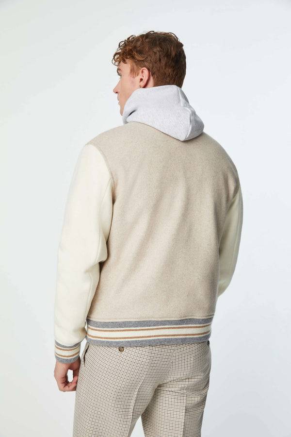 L.B.M. 1911 Bomber stile college in jersey con patch Bomber stile college in jersey con patch Negozio