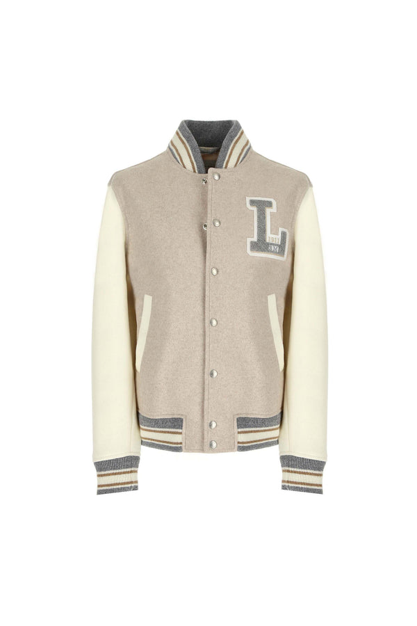 L.B.M. 1911 Bomber stile college in jersey con patch Bomber stile college in jersey con patch Negozio