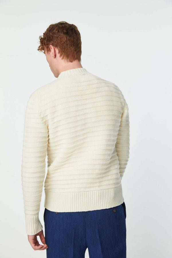 L.B.M. 1911 Maglia dolcevita lavorata bianco latte Maglia dolcevita lavorata bianco latte Italia