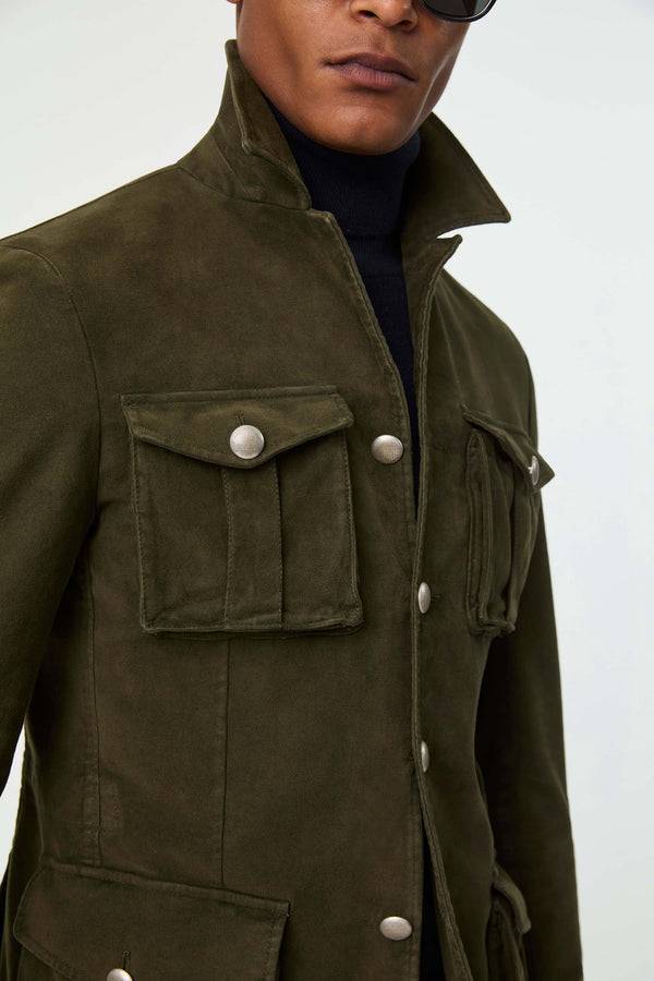 L.B.M. 1911 Giacca SAHARA tinto capo verde militare Giacca SAHARA tinto capo verde militare Consegna Veloce