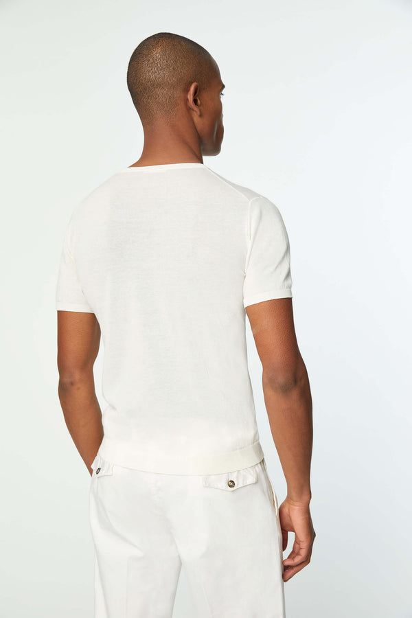 L.B.M. 1911 Maglia manica corta in cotone bianca Maglia manica corta in cotone bianca Economico