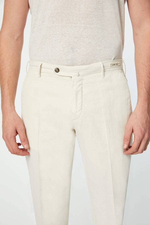 L.B.M. 1911 Pantalone ELTON tinto capo bianco avorio Pantalone ELTON tinto capo bianco avorio Online