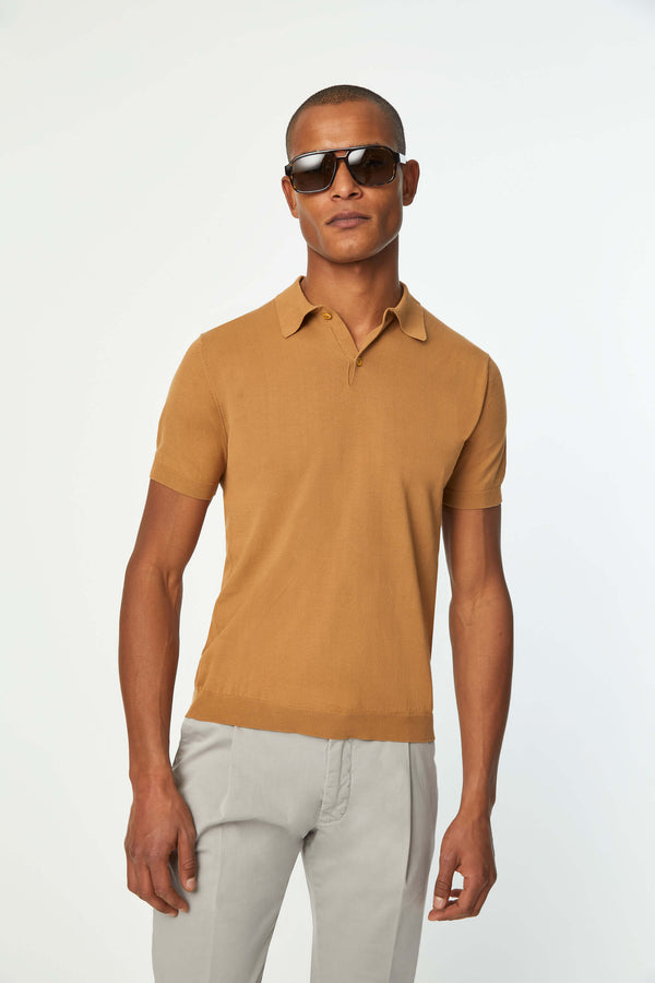 L.B.M. 1911 Polo in maglia giallo ocra Polo in maglia giallo ocra