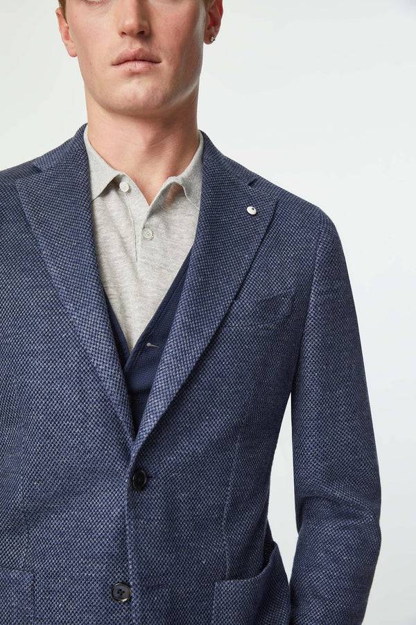 L.B.M. 1911 Giacca JACK in jersey blu denim Giacca JACK in jersey blu denim Qualità